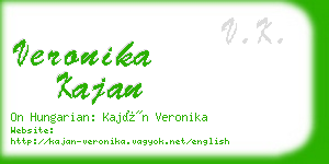 veronika kajan business card